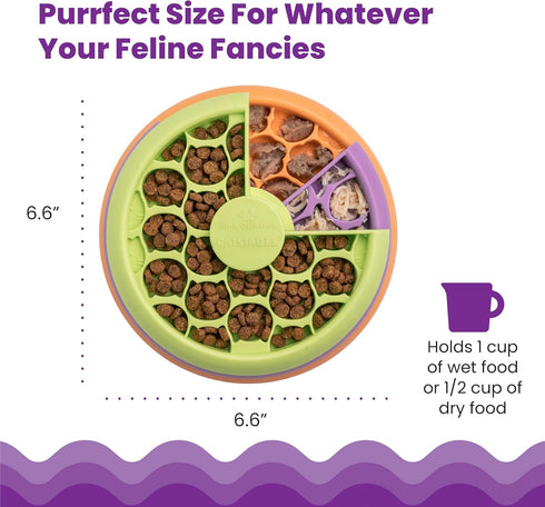 80+ Catstages Kitty Lickin' Layers Interactive Cat Slow Feeder Treat Puzzle Toy, Dry or Wet Food, Mental Stimulation