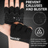 SAWANS Nonslip Workout Gloves for Men & Women, Weightlifting, Gym, Exercise, Fitness, Black, Minimalist, Finger