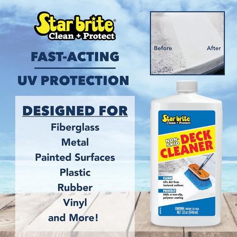 STAR BRITE Non-Skid Deck Cleaner & Protectant Ultimate Boat Deck Wash - Protects Against Future Stains & UV - Ideal