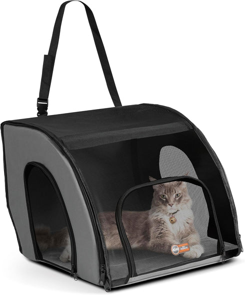 17 16 15in K&H Pet Products Enclosed Dog Cat Car Seat, Travel Safety Carrier for Pets, Dog Travel Car Seat, Soft-Sided