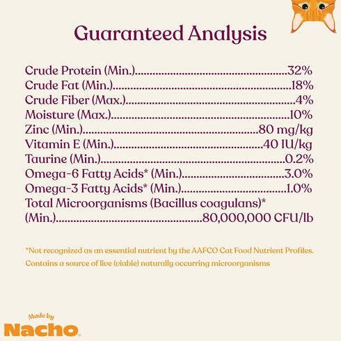 Made by Nacho Bone Broth Infused Dry Cat Kibble, Sustainably Caught Salmon and Pumpkin, 2lb Bag