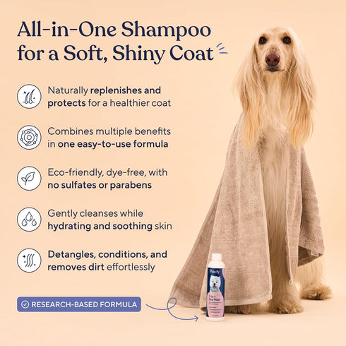 5 1 Pawfy Dog Shampoo and Conditioner for Itchy Skin Relief | Puppy Shampoo for Sensitive Skin | Natural in Pet Shampoo