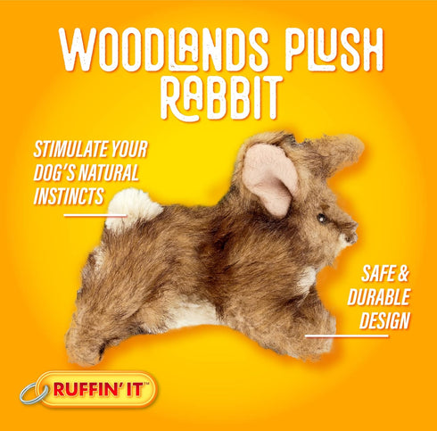 Ruffin' It Westminster Pet Woodlands Plush Dog Toy, Rabbit Small, Multi