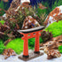 STOBOK Japanese Torii Gate Miniature Shrine Fairy Gardens Decor Zen Garden Japan Torii Gate Altar Shelf Bridge Landscape Ornament for Aquarium Fish Tank Decor