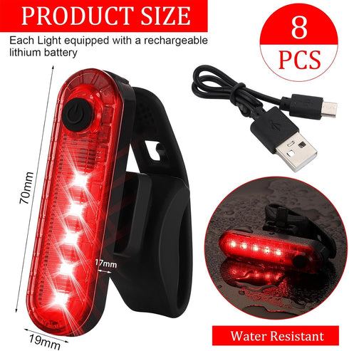 Treela 8 Pcs Kayak Navigation Lights, Waterproof LED Stern Lights for Night Marine Safety (Red, Green, White)
