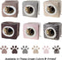 Cat House - Indoor Bed with Removable Foam Cushion, Dark Brown, 13x13.5x12"