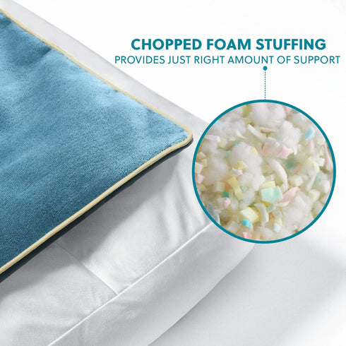 Bedsure Waterproof Dog Beds for Medium Dogs, 4 inch Thick Bed with Removable Washable Cover, Pet Bed Mat Pillows, Navy