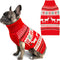 KYEESE Christmas Dog Sweater for Small Dogs - Snowflake Reindeer Design with Leash Hole, Ugly Holiday Sweater, M