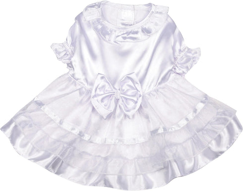 Polyester Yappily Ever After Dog Wedding Dress, X-Small, 10-Inch, White