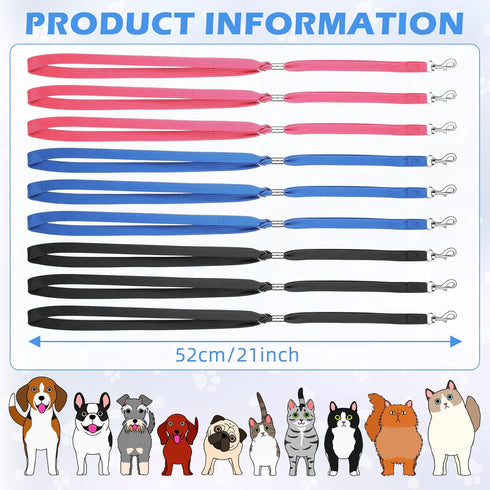 18 Pcs Pet Dog Grooming Loops, Adjustable Nylon Restraint Noose for Dog Cat Safety Rope Grooming Supplies (21 Inch)