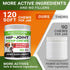 120 Advanced Hemp + Glucosamine Dog Joint Supplement - Hip Joint Pain Relief - Mobility Chews for Dogs - Chondroitin