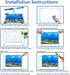 Fish Tank Background - Sea Anemone Coral Theme Double-Sided Poster for Aquarium Wallpaper