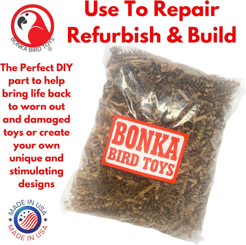 Bonka Bird Toys 1574 Natural Crinkle Paper Foraging Bird Craft Basket Shred