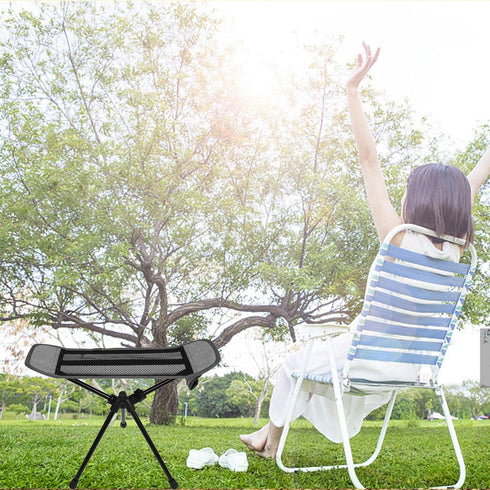 harayaa Portable Folding Chair Ottoman Outdoor Recliner Lazy Footrest Leg Rest Camping Chair Footstool for Hiking