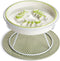 Raised Cat Dog Slow Feeder Bowl with Stand, Elevated Shallow Design, No Whisker Fatigue Ceramic Feeder