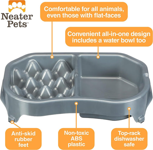 Neater Pet Brands Neater Slow Feeder, Fun Healthy Dog Bowl Helps Stop Bloat and Improves Digestion