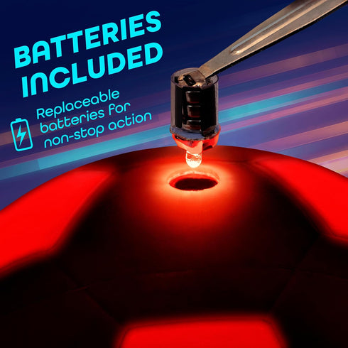 GlowCity Light Up Soccer Ball - Glow in The Dark Indoor/Outdoor Ball with 2 LED Lights - Fun Gift for Teens