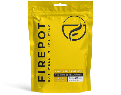 Backpacking (2 FIREPOT Baked Apple Porridge - Healthy Plant Based Dehydrated Camping & Meals Servings)