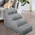 Dog Stairs for Small Dogs, 4 Steps High Density Foam Ramp, Extra Wide Non-Slip Bottom for High Beds, Couch, and Sofa,