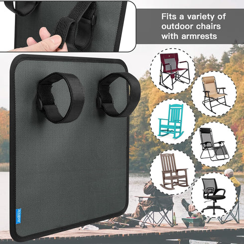 Xxerciz Camp Chair Cup Holder, Universal Water Bottle Holder for Patio, Beach, Folding Camping Chair
