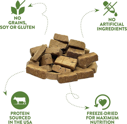 McLovin's Pet Freeze Dried Raw Beef Liver Dog Treats, 14 oz - Grain-Free, High-Protein, Healthy Treats