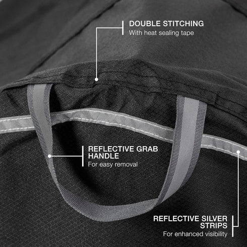 Team Obsidian Bike Covers | Outdoor Storage or Transportation | Heavy Duty, Waterproof 210D Oxford Ripstop | Sizes L,