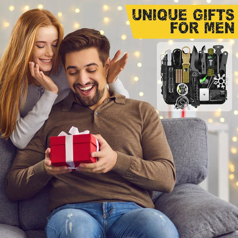 Gifts for Men, 28-In-1 Survival Kits, Unique Gadgets for Camping, Hiking, Hunting, Stocking Stuffers