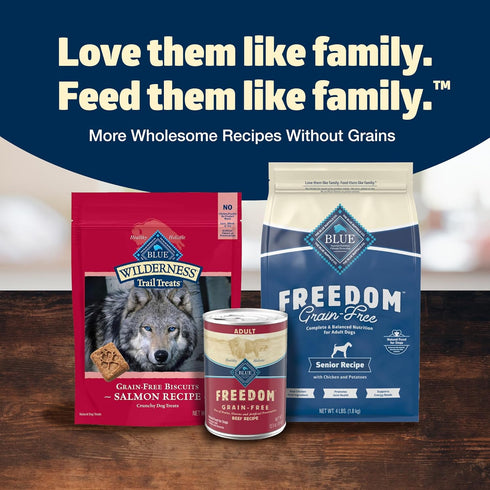 12.5-oz. (12 Count) Blue Buffalo Freedom Grain-Free Wet Dog Food, Free of Glutens & Artificial Preservatives, Made
