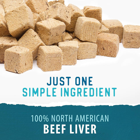 150 Grams/5.3OZ Caledon Farms Freeze Dried Beef Liver Bites Dog Treats