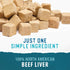 150 Grams/5.3OZ Caledon Farms Freeze Dried Beef Liver Bites Dog Treats