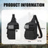 Wotony RFID Blocking Tactical Crossbody Bag for Men - Durable EDC Sling Shoulder Bag with Multi-Pocket Storage