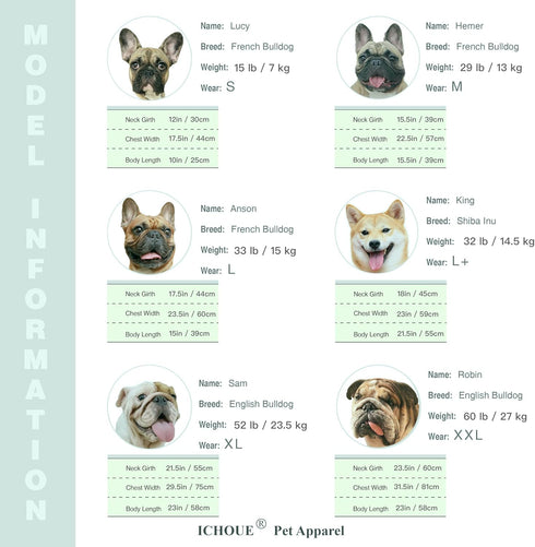 iChoue English Bulldog Clothes Hoodies for Dogs – French Frenchie Pug English Boston Terrier Bully Pitbull Corgi
