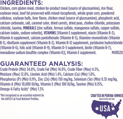 Purina ONE Natural Cat Food for Hairball Control, +PLUS Hairball Formula - 3.5 lb Bag
