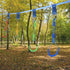 Morwealth Set Colorful Ninja Gymnastic Rings for Kids, Colorful Ninja Rings, Trapeze Swing Bar Rings,Climbing Rings