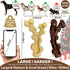 2 Pack Dog Chew Toys for Aggressive Chewers, Tough Indestructible Dog Bones for Medium/Large Breeds