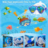 Kids Snorkel Set with Mask Fins Snorkeling Gear, Anti-Fog Swim Goggles and Dive Flippers Combo