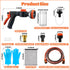 MALLMALL6 2 10-in-1 Nozzle 8.2Ft Dog Washing Hose Attachment with Pet Grooming Glove & Soap Dispenser, Spray Modes Foam