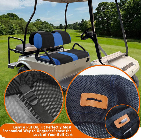 Golf Cart Seat Covers for EZGO TXT RXV, Durable Breathable Material, Dress Up Older Golf Cart