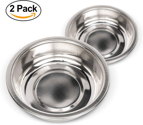 Neater Pet Brands 1.5 Cup (12 oz.) Shallow Stainless Steel Cat Bowls, Set of 2, Whisker Friendly