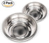 Neater Pet Brands 1.5 Cup (12 oz.) Shallow Stainless Steel Cat Bowls, Set of 2, Whisker Friendly