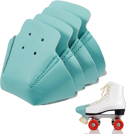 Geyoga 4 Pieces Artificial Leather Toe Cap Guards - Protectors for Quad Roller Skate