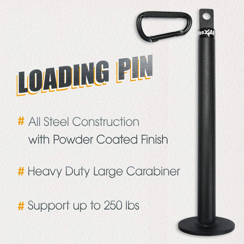 Yes4All Weight Plate Loading Pin 1 inch and 2 inch for Fitness LAT Cable Pulley System Gym Equipment with Tricep Rope