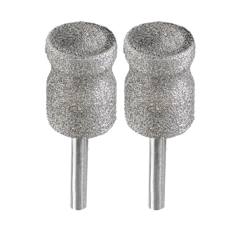 BGTEC Diamond Rotary Pet Nail Grinder Replacement Heads, 2PCS 1/8" Diamond Tip for Dog Claw Grooming (D)