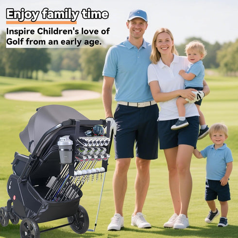 Vekclit Golf Stroller Attachment, Golf Club Holder for Strollers Universal Golf Club Holder