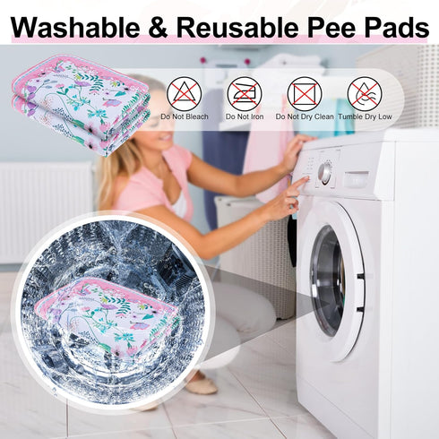 24" 36" BEAUTYZOO Reusable Puppy Pads,Washable Pee Pads for Dogs,Non Slip Wee Wee Pad for Potty Training,Thick Heavy