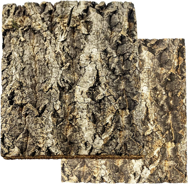 kathson 2PCS Thicker Cork Tile Background Bark, 11.6" L x 11.6" W for Reptile Tank Background