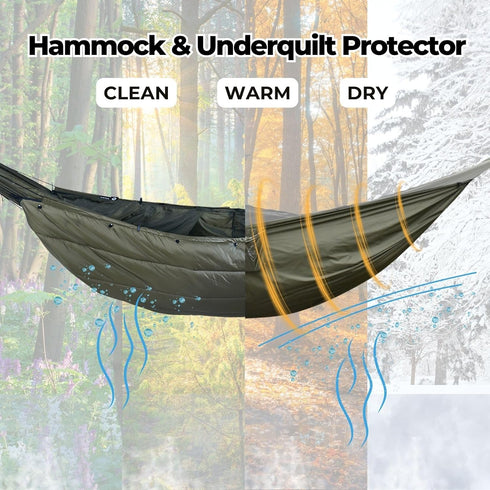Onewind Premium Hammock Underquilt Protector, Durable Protective Cover for Single and Double Hammock, Winter Camping