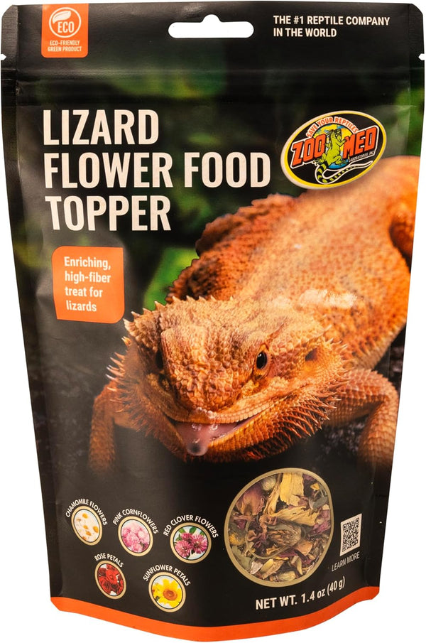 Zoo Med Flower Food Topper for Lizard, 1.4 oz, Assorted