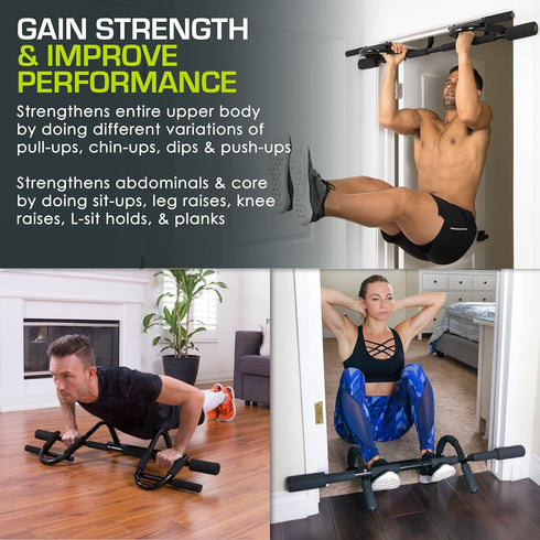ProsourceFit Foldable Pull Up Bar/Doorway Trainer for Home Gym Exercise
