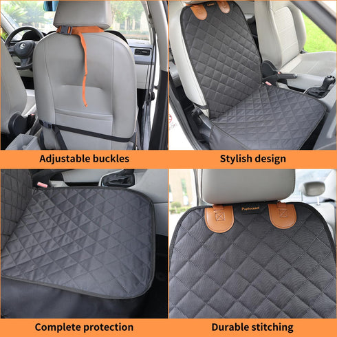 Waterproof Dog Front Seat Cover - Large Bucket Seat Protector for Cars